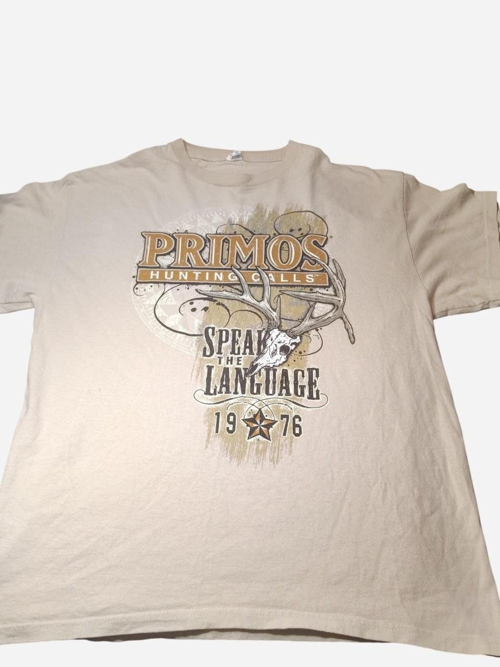 Hunting Calls Beige Graphic Short-Sleeve Tee